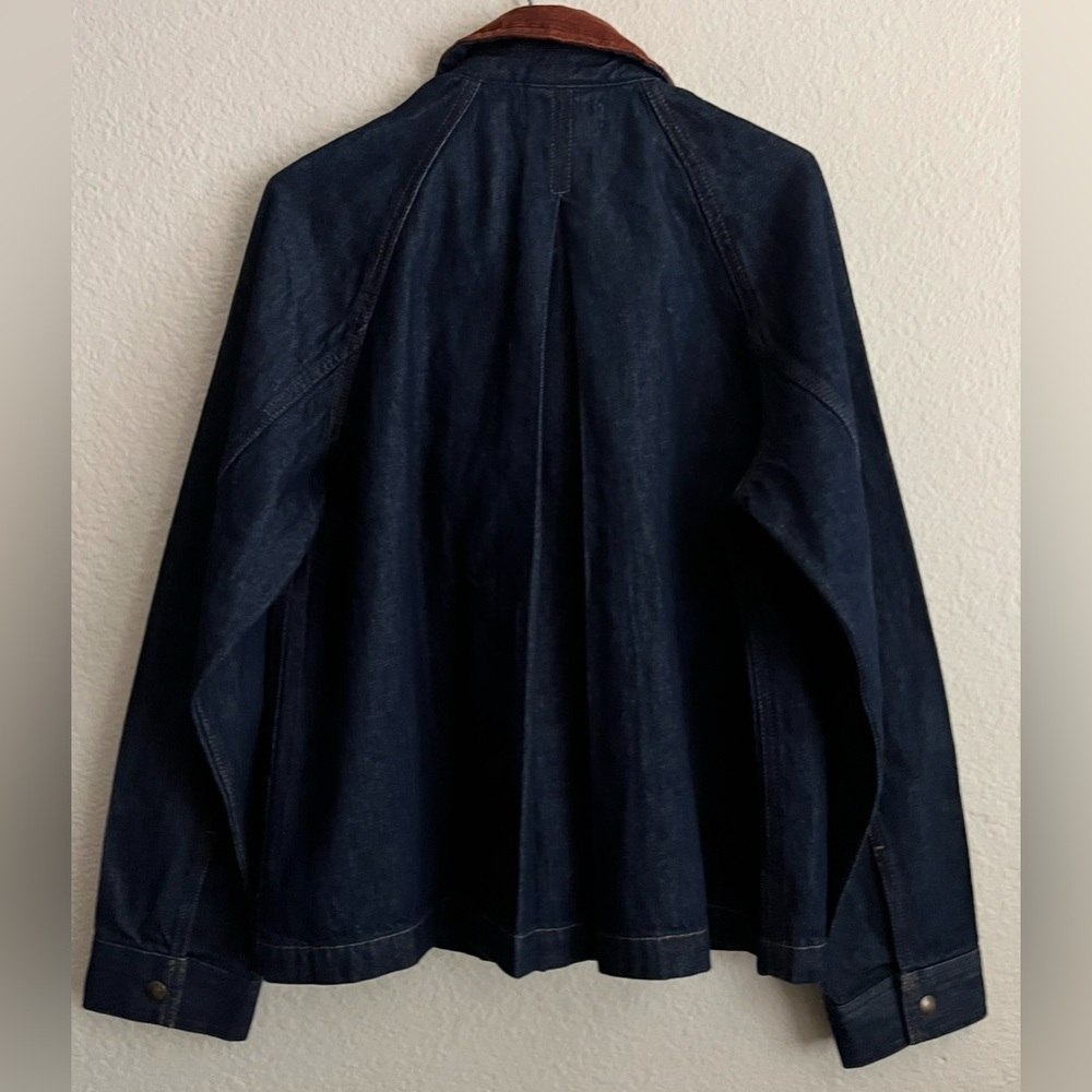 MADEWELL THE BARN DENIM CORDUROY COLLAR DENIM JACKET NEW $240 - Picture 4 of 10